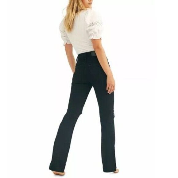 We The Free My Own Lane Jeans 27 NWT $128 Black High Rise Destroyed OB988447 - Picture 4 of 11